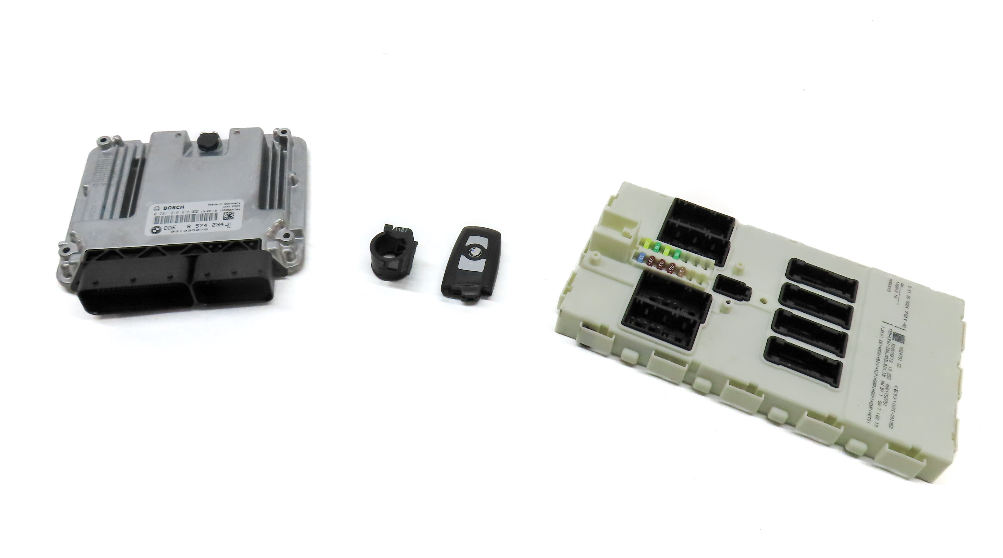 14-17 BMW 328i X3 (F25 F30) 2.0L N47T DIESEL ECM DME IMMOBILIZER MODULE KEY SET — exact item pictured